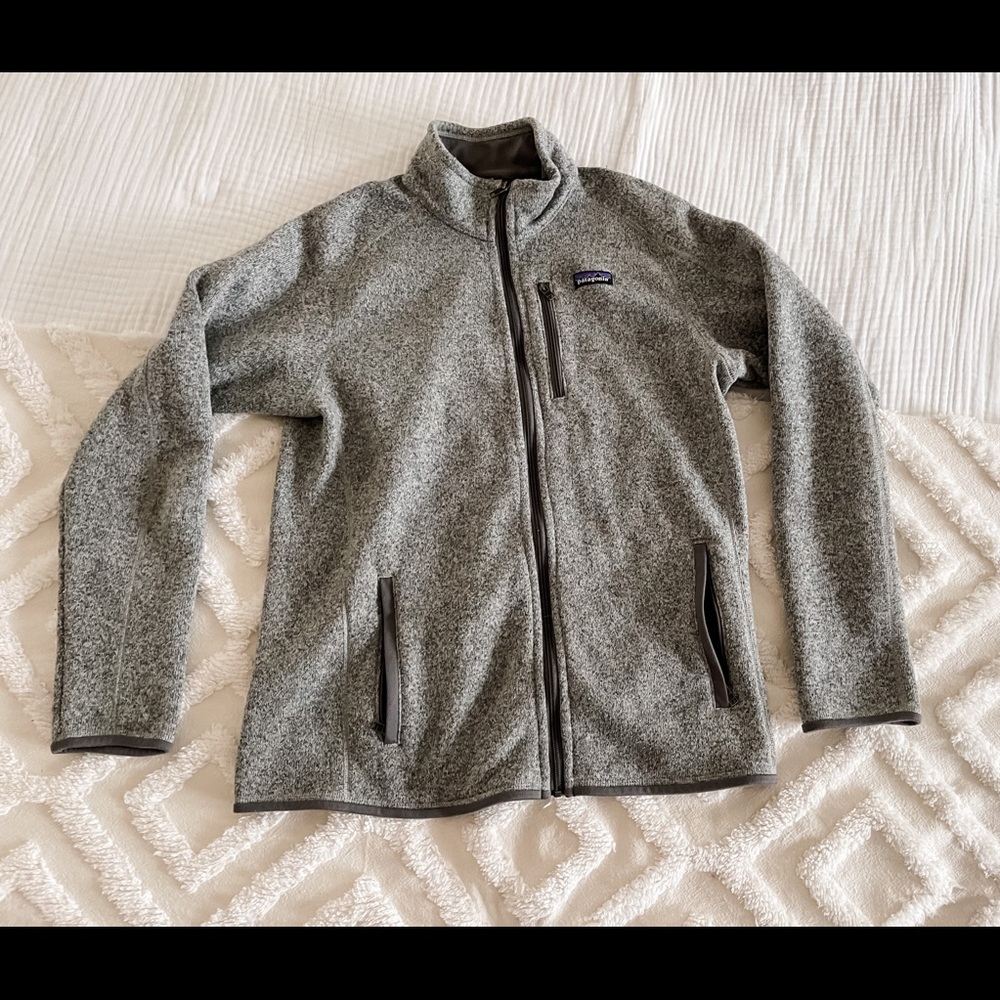 Patagonia Gray Full-Zip Fleece Jacket